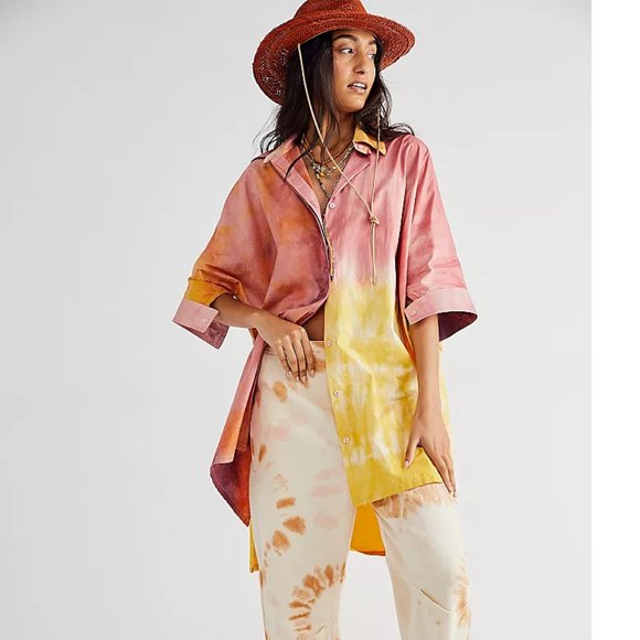 Free People x Maria Bouvier Hibisco Dress - One Size - Picture 2 of 7